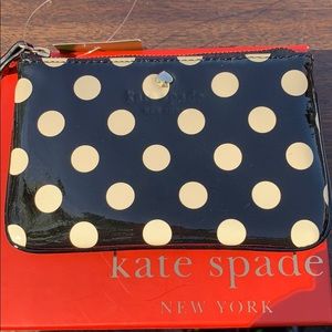 Kate spade polka dot wristlet